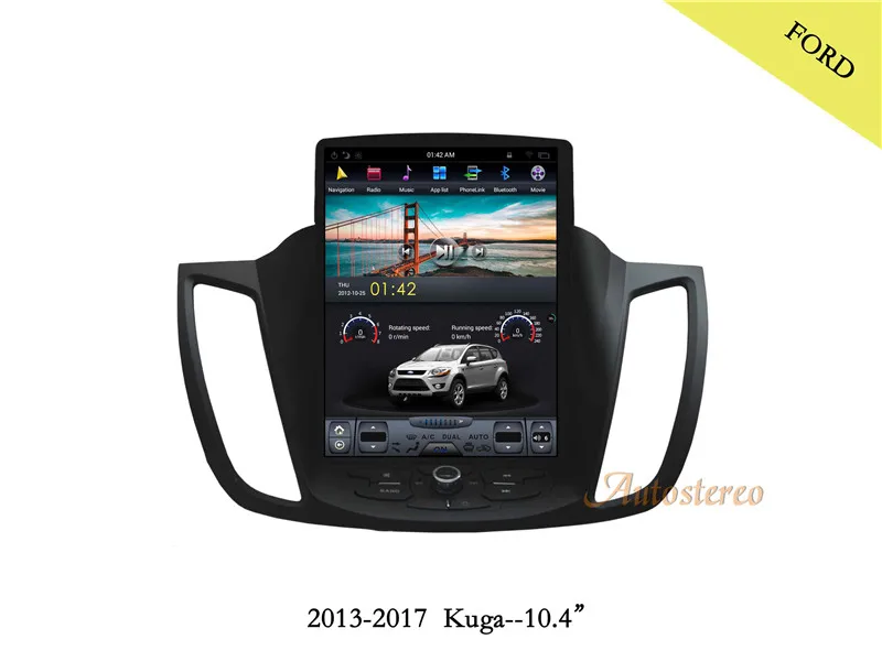 ZWNVA Tesla стиль экран новейший Android 6,0 64+ 2 Гб автомобильный dvd-плеер gps навигация Радио экран для Ford Kuga 2013