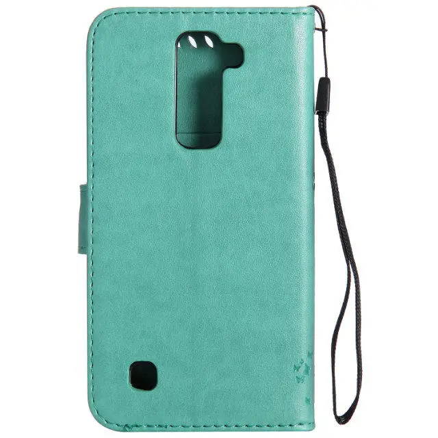 Для Coque LG K7 X210DS чехол кошка и дерева тиснением Флип Бумажник Стенд держатель PU