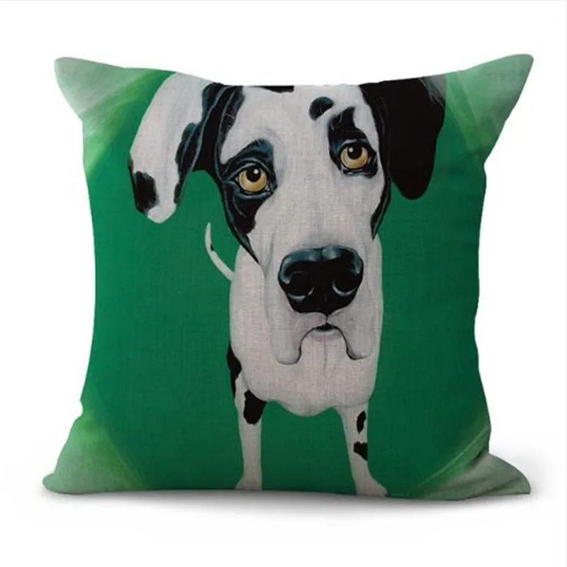 Квадратные креативные красочные льняные наволочки 18 дюймов с рисунком милой