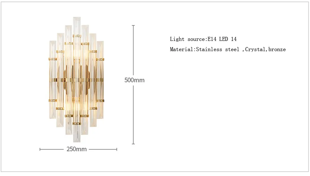 led e14 Нордик Нержавеющие Стали Хрустальные Меднные Светодиодные Лампы Светодиодные Светильники.бра.бра нa стену.Бра.Светильники Настенные светильники.Светильник Настенный Светильник.Освещение Для Магазина,Спальни