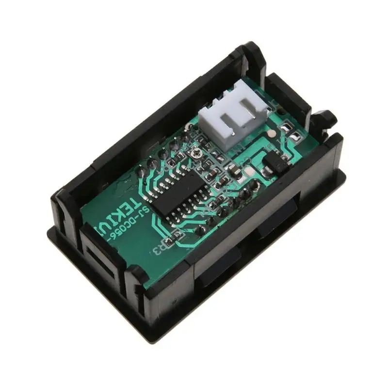 0,56 дюймов Мини цифровой вольтметр DC0-100V Панель Ампер Вольтметр тестер с 3 Проводами красный желтый синий зеленый светодиодный дисплей