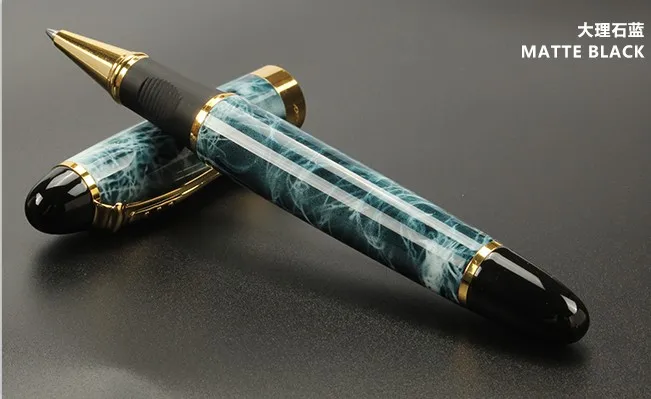 JINHAO X450 матовая черная металлическая шариковая ручка с золотым зажимом школьные
