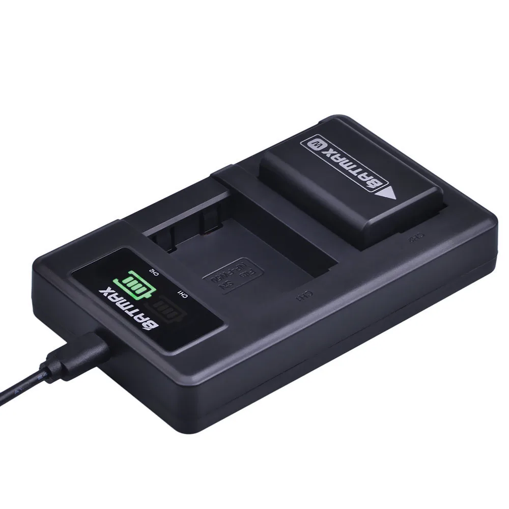 

1 шт. NP-FW50 NPFW50 батарея со светодиодным дисплеем ультра тонкий USB двойное зарядное устройство для Sony Alpha a5000, a6500, a6300, a6000, a7 II, a7R II,