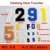 numbers letters heat transfer patches name sporty cloth sticker hot heat transfer diy iron on clothing bag shoes