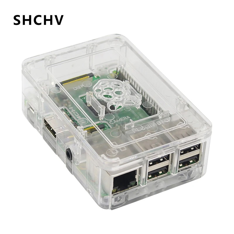 Чехол для Raspberry Pi 3 из АБС-пластика черный прозрачный пластиковый корпус с