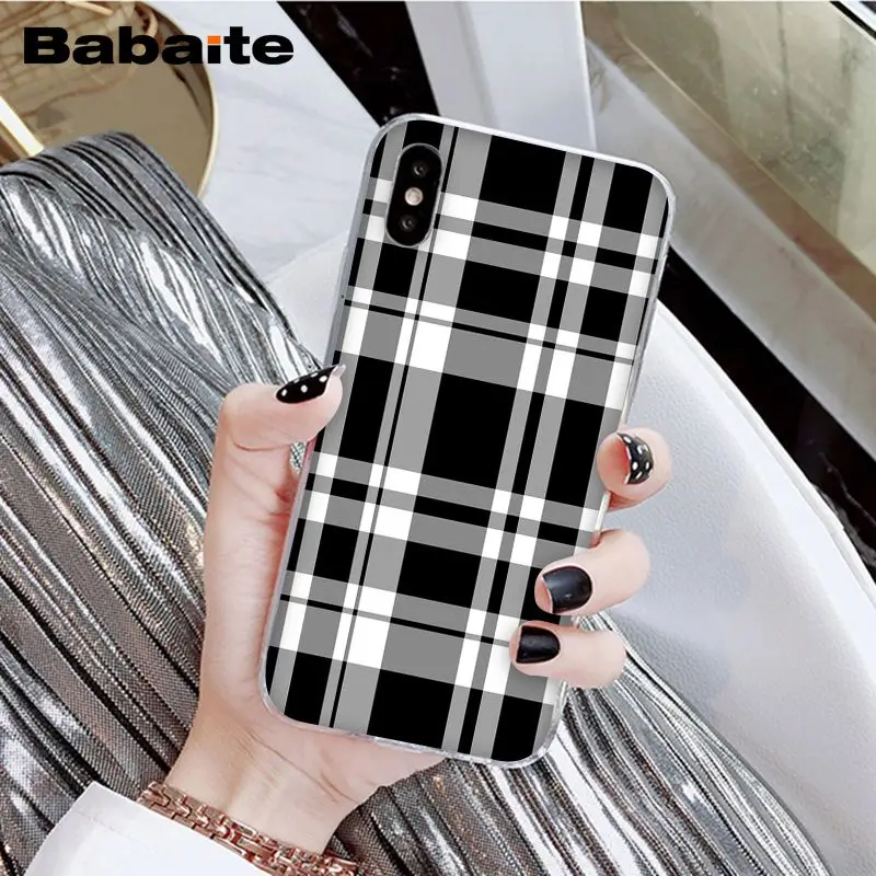 Babaite клетчатый чехол для телефона Apple iPhone 8 7 6 6S Plus X XS MAX 5 5S SE XR Чехол для мобильного телефона s - Цвет: A3