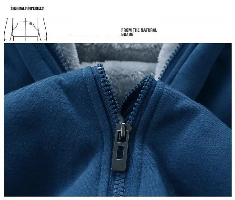 2018 Новое флисовое шерстяное толстое пальто с капюшоном Мужские Зимние Теплые