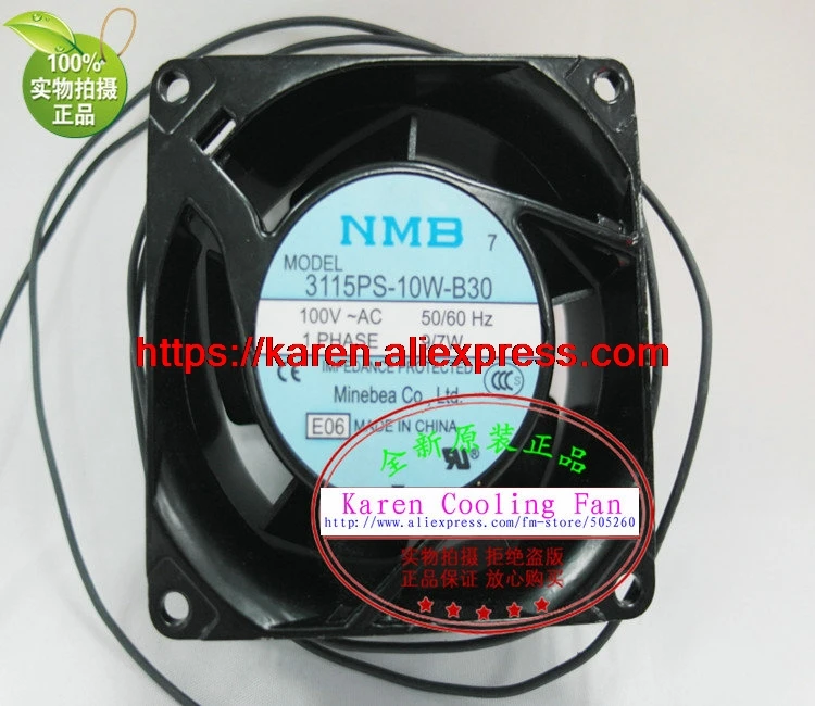 

New original NMB 3115PS-10W-B30 AC100V 9/7W 80*80*38MM 8cm axial flow cooling fan