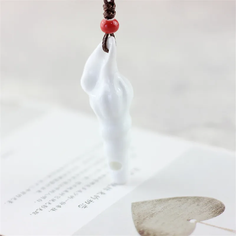 Showtrue Boho Whistle Ceramic Pendant Necklace Women Ethnic Style Couch Rope long bijoux femme | Украшения и аксессуары