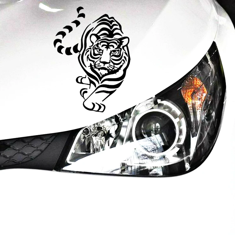 

Aliauto Car Decoration Reflective Tiger Headlight Eyebrow Car Sticker Decal for Motorcycle Volkswagen Polo Golf Renault Smart