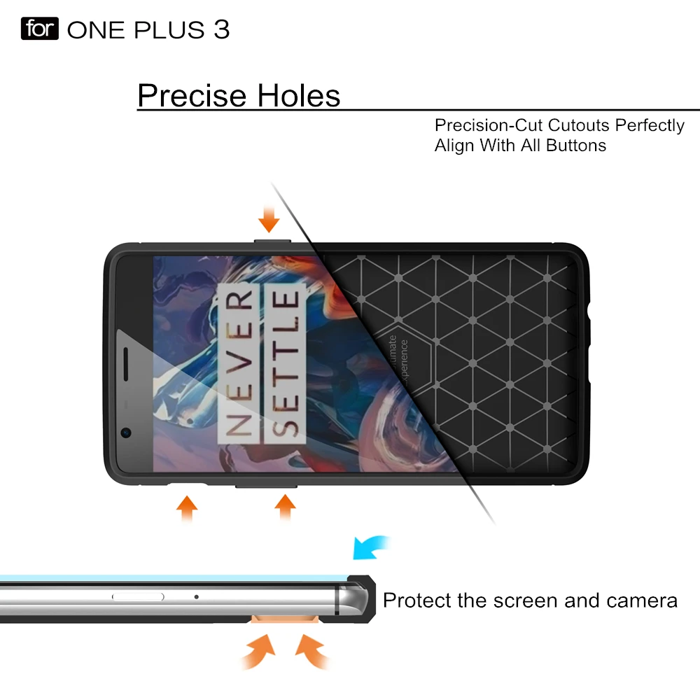 GKK NEW Brushed Silicone Phone Case For Oneplus 3 3T Cover Coque oneplus3 Fundas Caso de telefone One Plus T Cases |