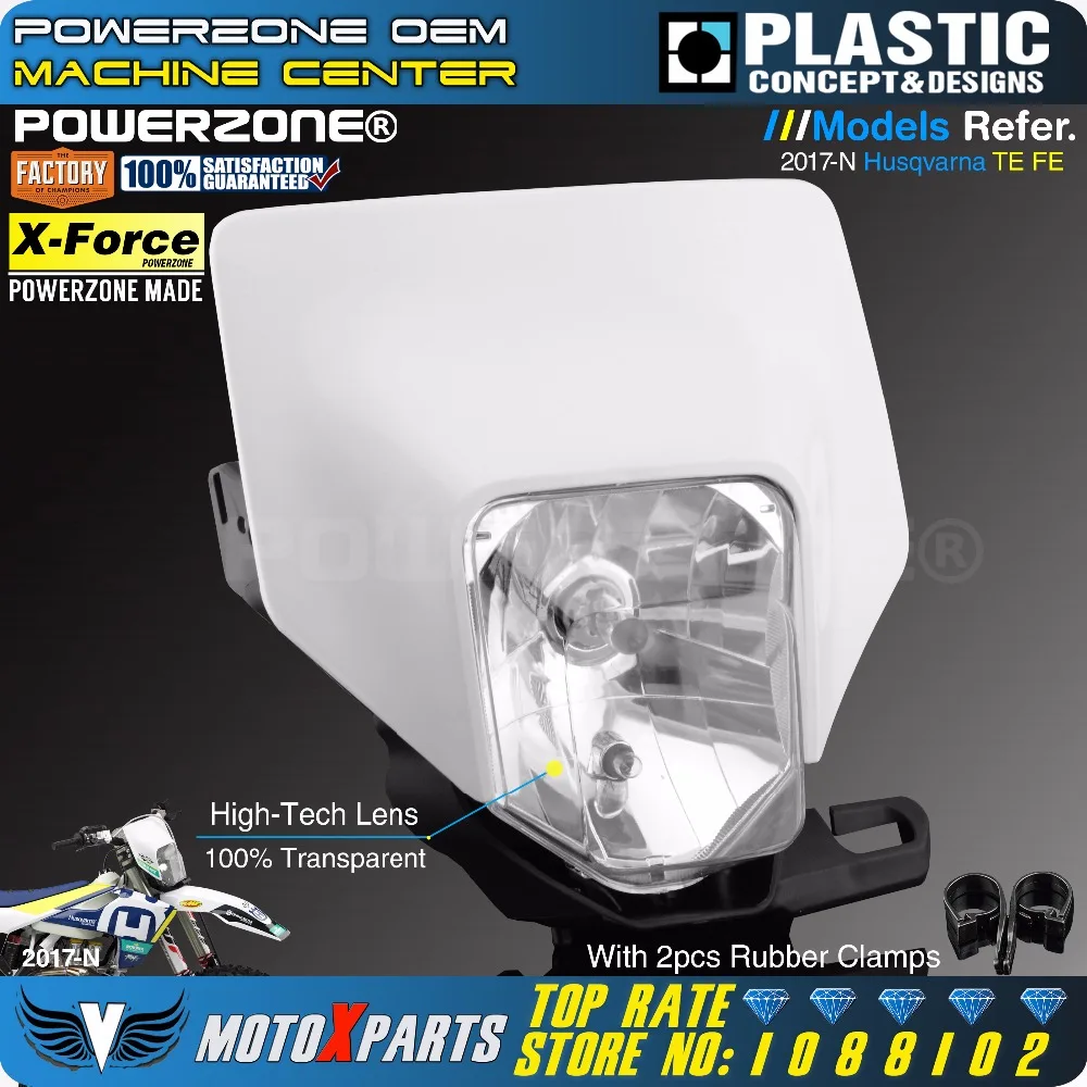Головной фонарь для мотоцикла PowerZone лампа обтекатель Supermoto HUSQVARNA FE TE 2018 17 MX