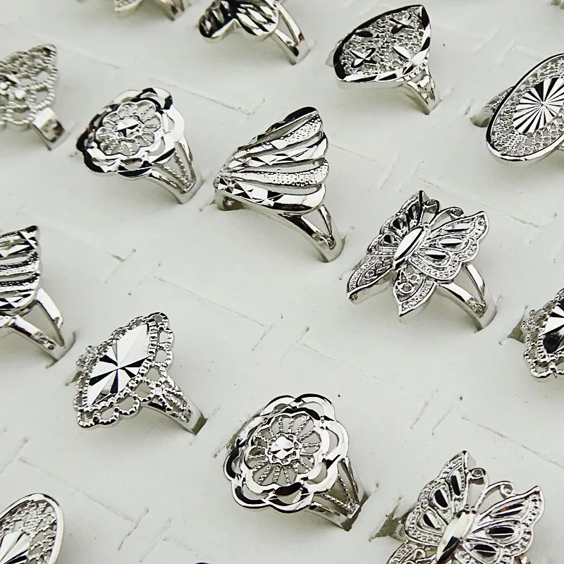 Высококлассные винтажные кольца из белого золота 18 карат для женщин и мужчин в