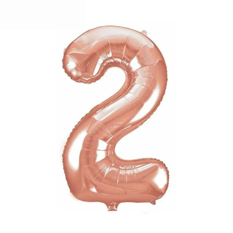 16 дюймов розовое золото цифра фольга цифры шары-цифры воздушный шар iнадувные