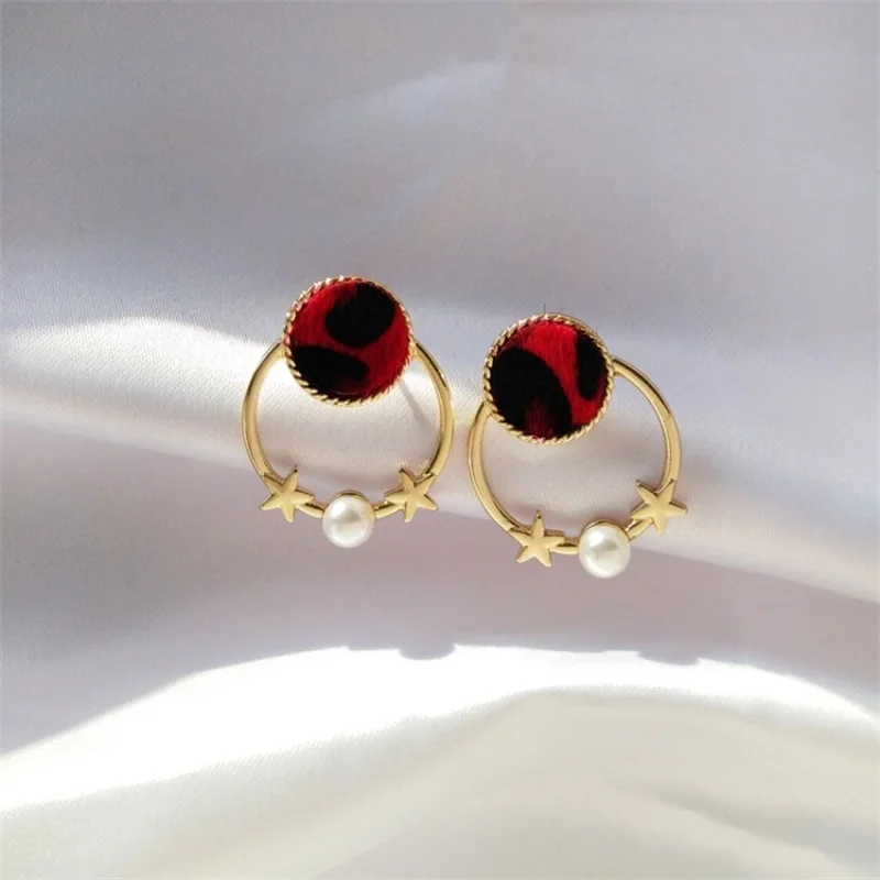 2019 корейская мода геометрический круглый серьги-подвески в форме звезды ретро