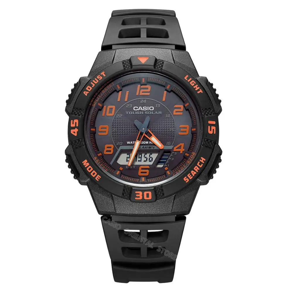 CASIO Часы Армия relogios Для мужчин кварцевые наручные часы AQ-S810W-1A спортивные Плавание сзади Солнечный свет Мощность резинкой - Цвет: AQ-S800W-1B2