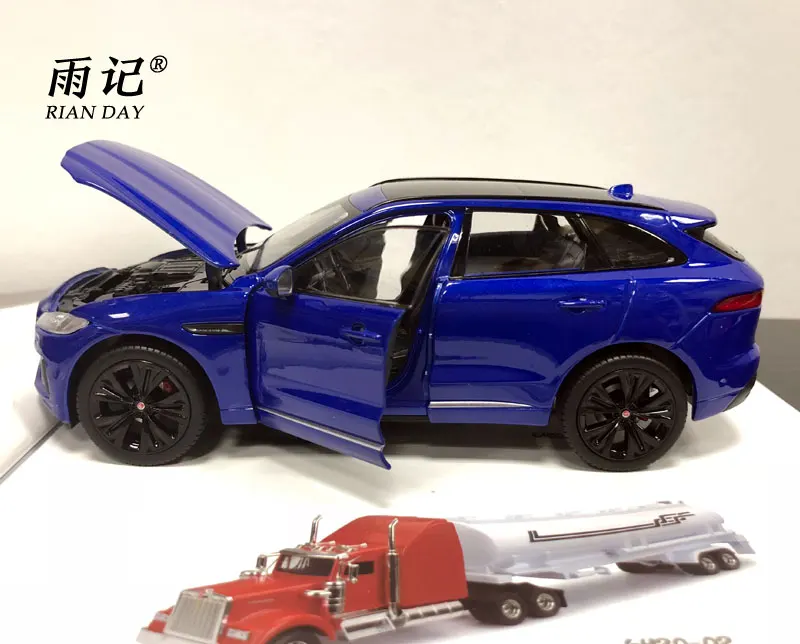RIAN DAY 1/24 масштаб литая под давлением Металлическая Модель автомобиля игрушки JAGUAR F-Pace модель автомобиля SUV игрушка для подарка/детей/Коллекция