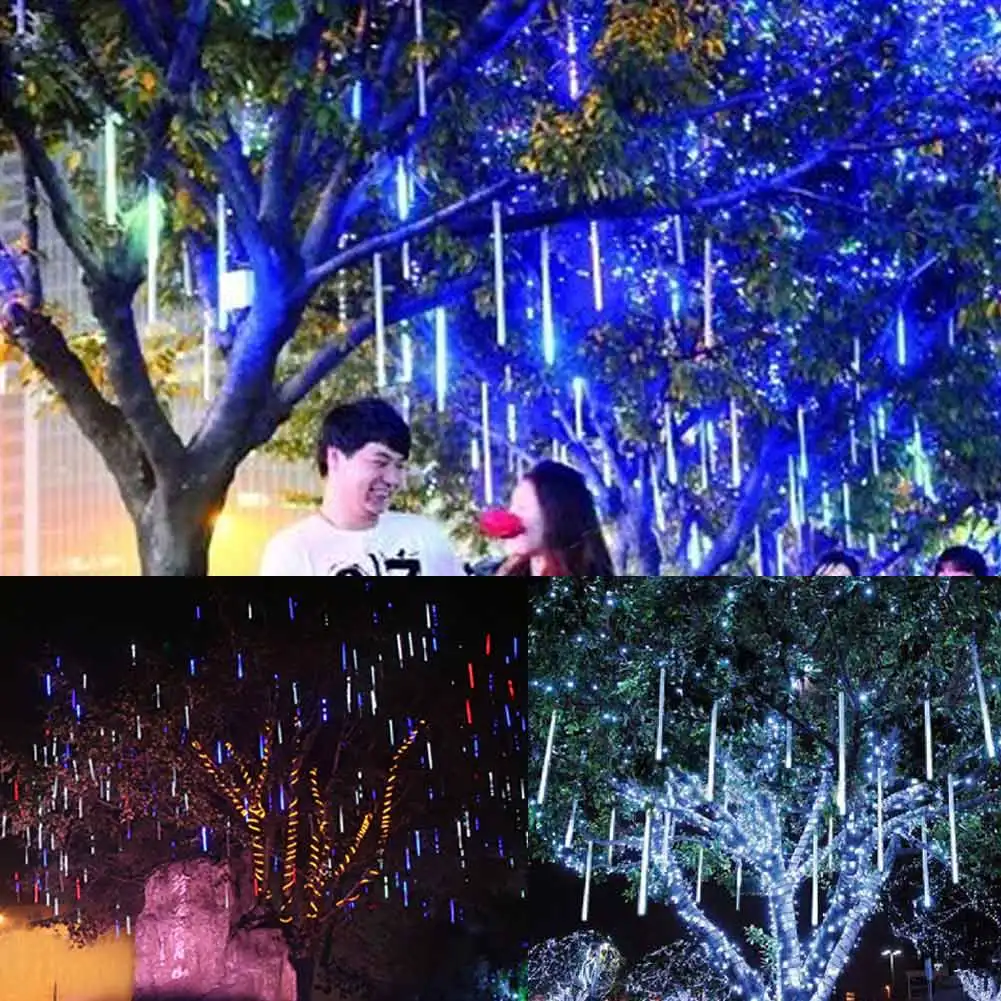 

US Plug Waterproof SMD 2835 LED String Light Meteor Shower Rain Tube Light Garden Patio Yards Stairways Decor Lighting