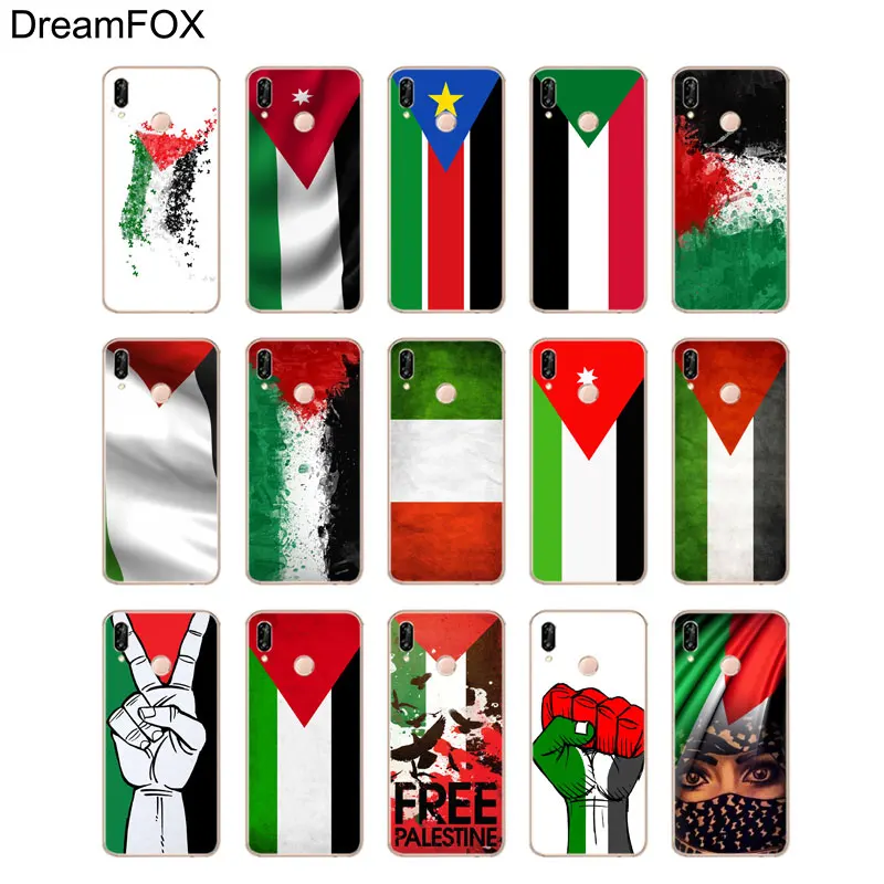 Чехол из мягкого силикона TPU с флагом Палестины для Huawei P8 P9 P10 P20 P30 Lite Pro P Smart Plus 2017 2019.