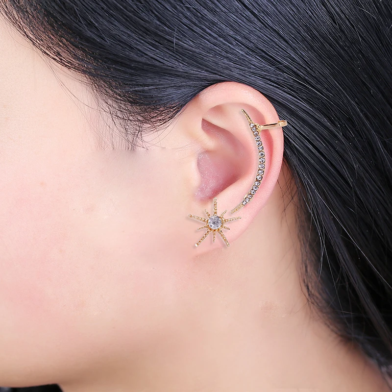 Модные серьги для женщин новые с одним ухом женские простые клипсы