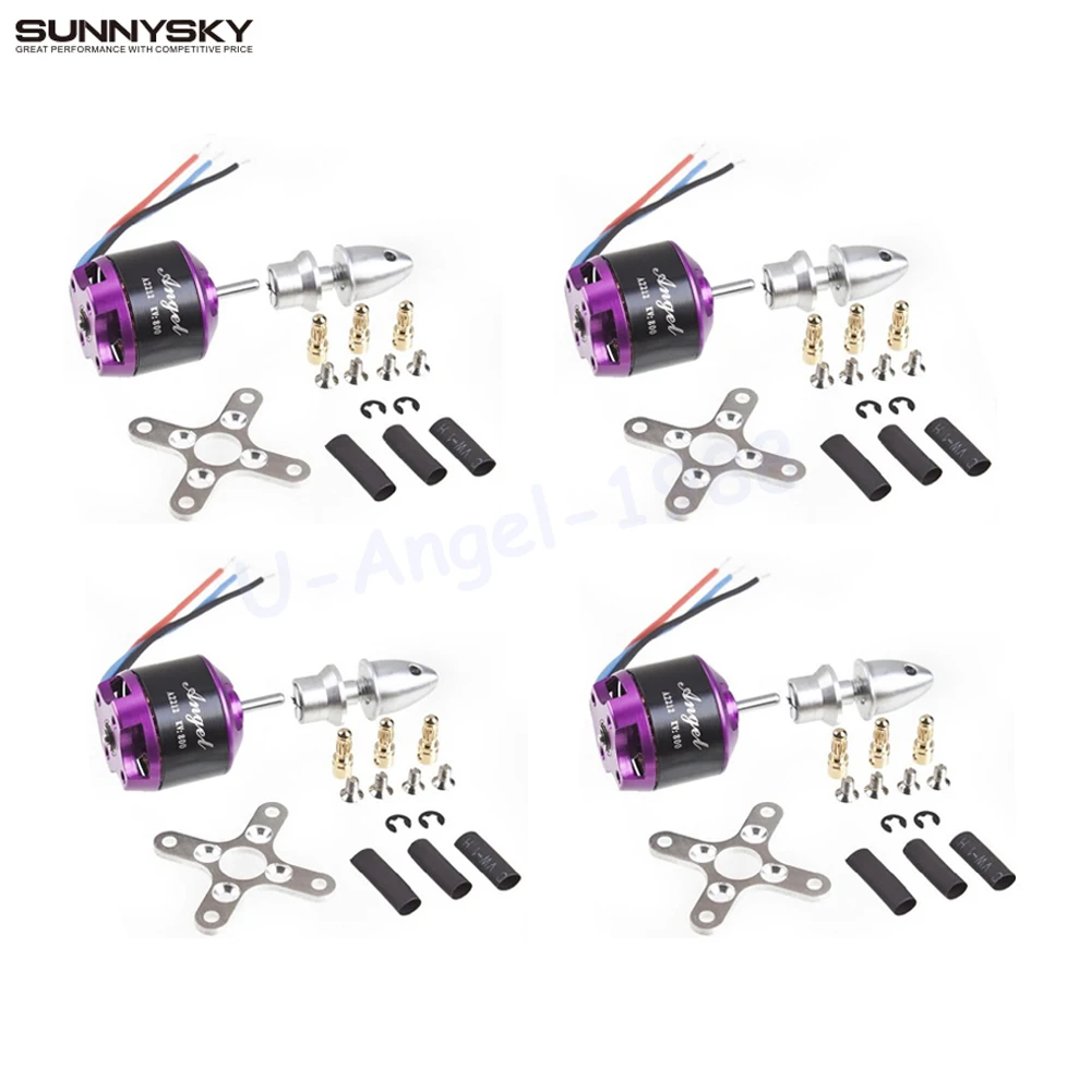 4 шт./лот SUNNYSKY Angel A2212 980KV KV800 KV1250 KV1400 бесщеточный мотор для мультикоптера KK MWC Quad