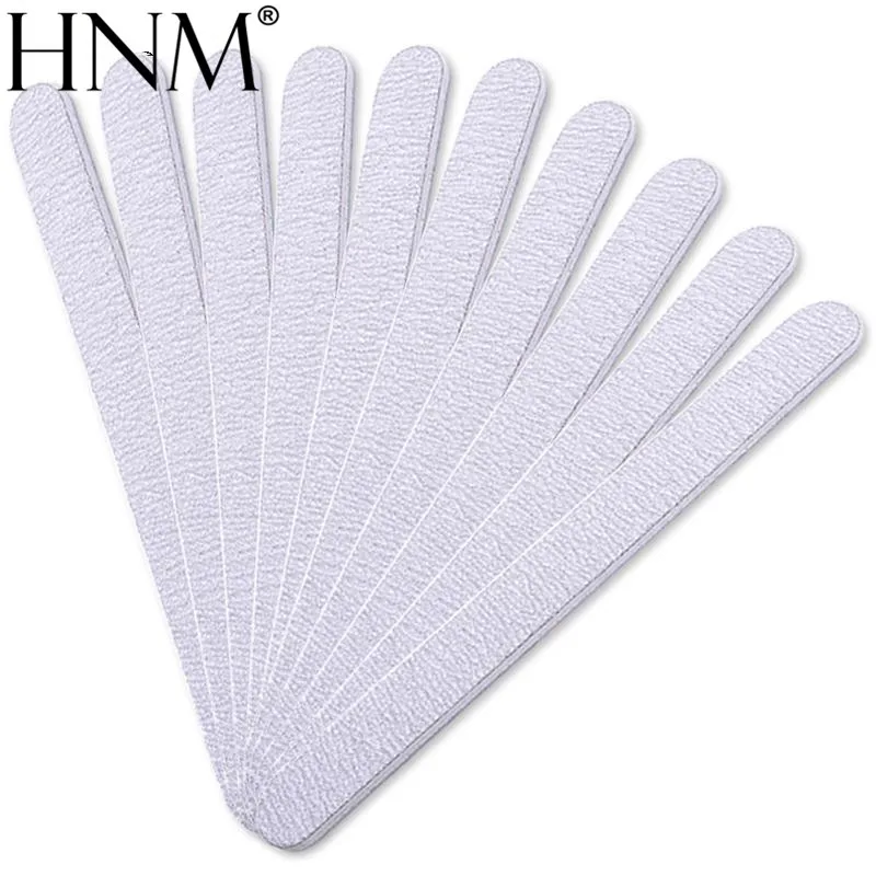HNM 10 шт Профессиональные пилки для ногтей серые шлифовальные инструменты