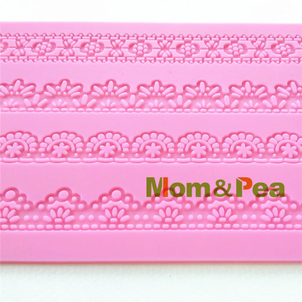 Бесплатная доставка силиконовая кружевная форма Mom & Pea GX152 большого размера