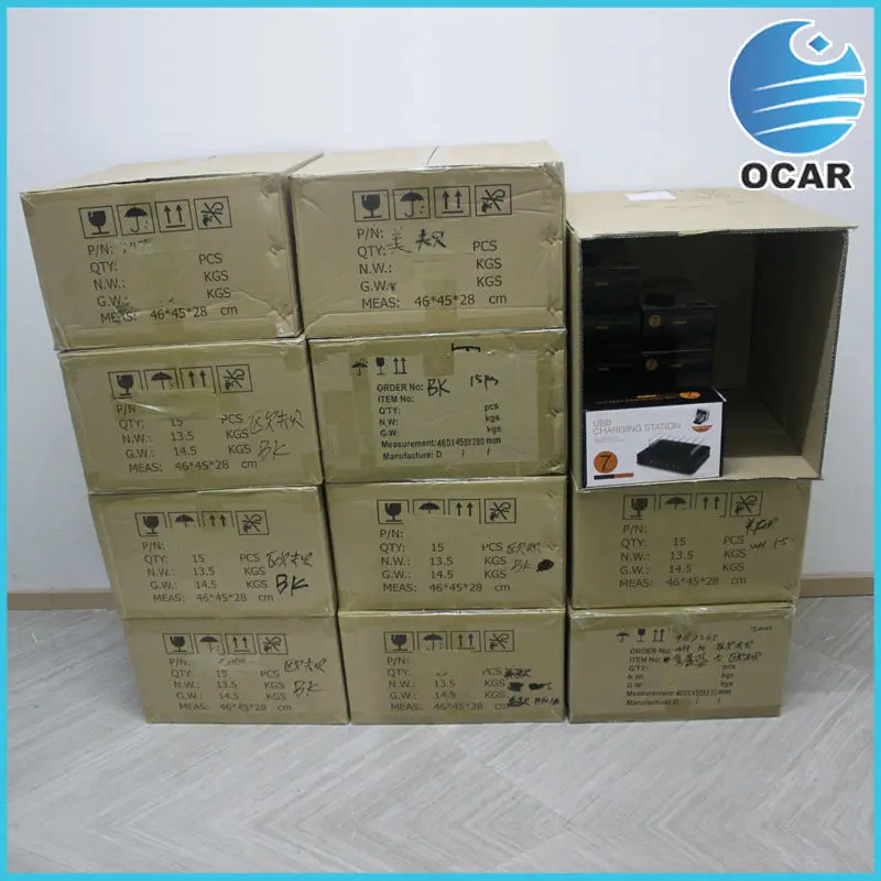 AC100-240V 7-портовый USB Быстрое Зарядное Устройство Hub для Мобильного Телефона и Tablet PC