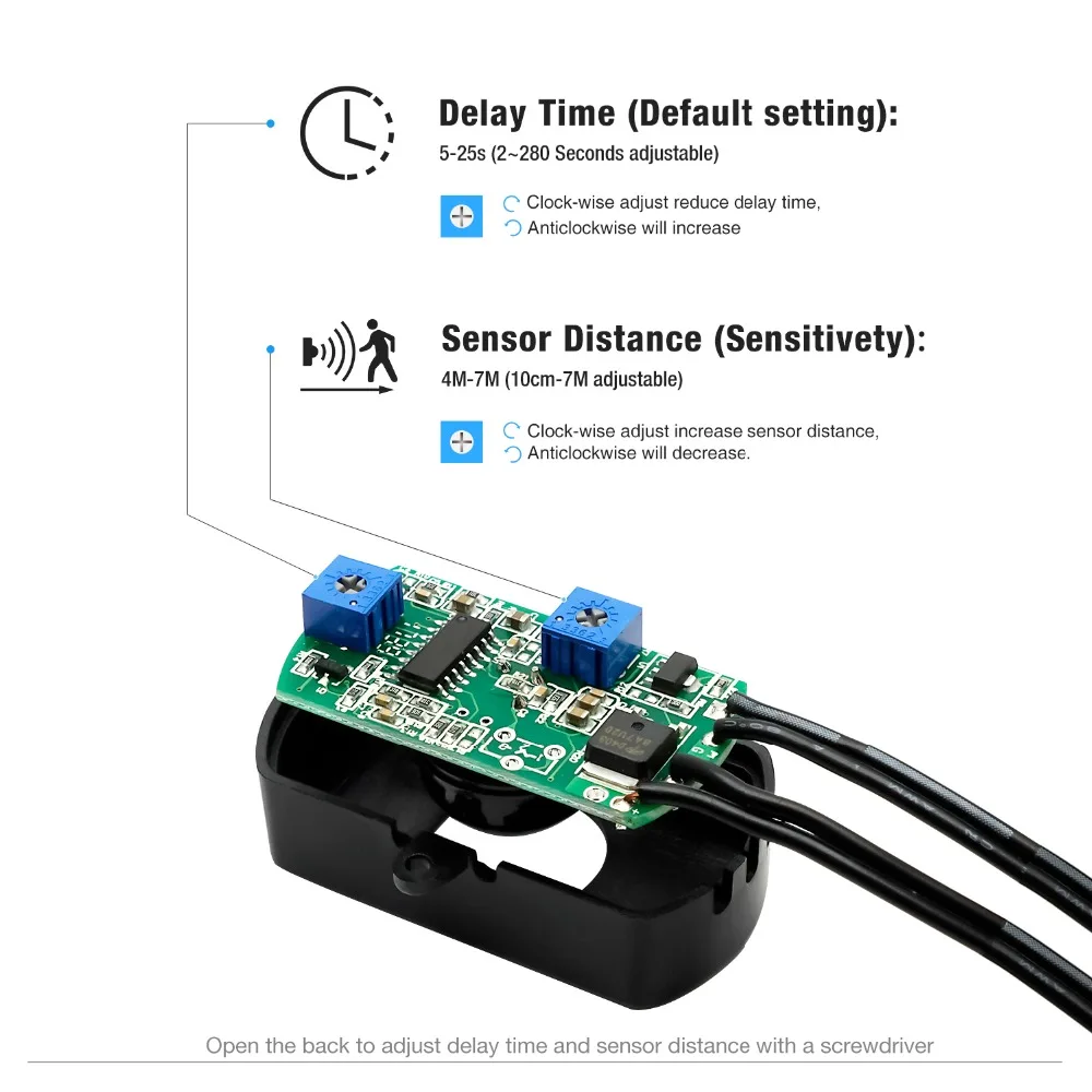 Sensky DC 5 в 12 В 24 В 5A PIR сенсор переключатель Мини PIR инфракрасный ИК датчик движения Детектор переключатель модуль для светодиодные ленты светильник