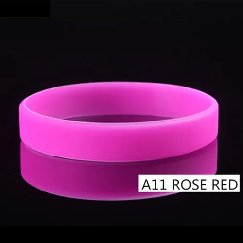 A11 ROSE RED 1 шт. спортивные силиконовые браслеты для мужчин и женщин концертные вентиляторы светящиеся полосы браслет Пара флуоресцентная мощность резиновый браслет подарки - Окраска металла: A11 ROSE RED
