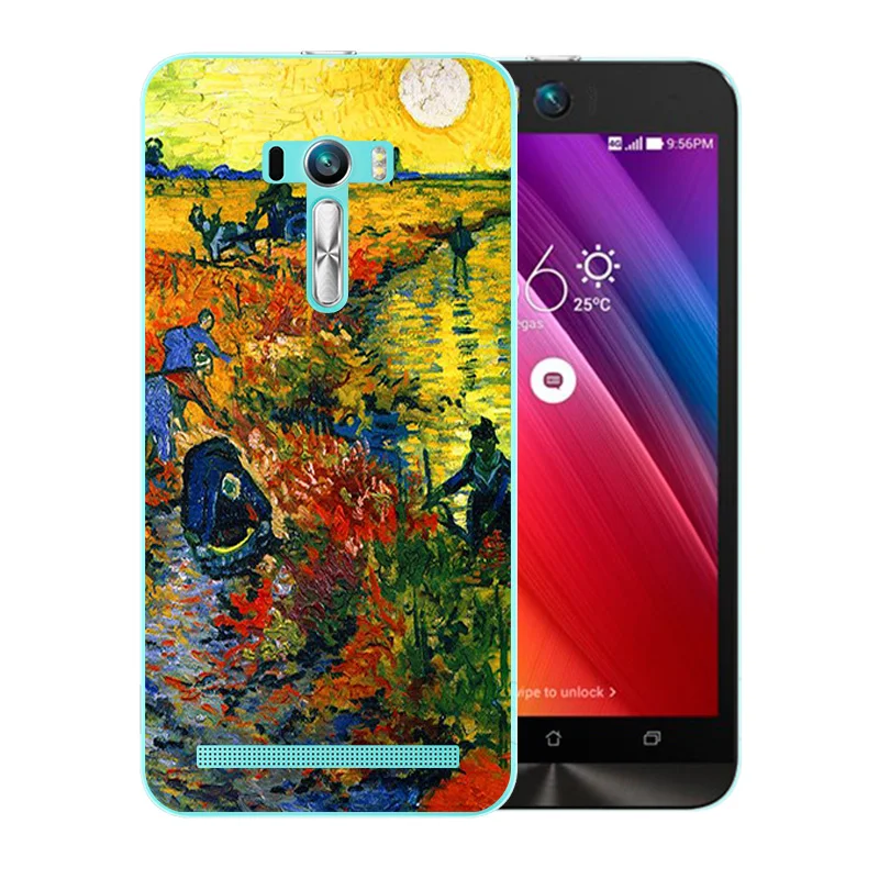 Мягкий чехол для Asus Zenfone Selfie ZD551KL 5 дюймов с рисунком Ван Гога Силиконовый Чехол