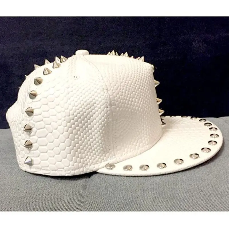 Бейсболка унисекс повседневная из змеиной кожи с заклепками 2015|luxury hat|baseball capbaseball