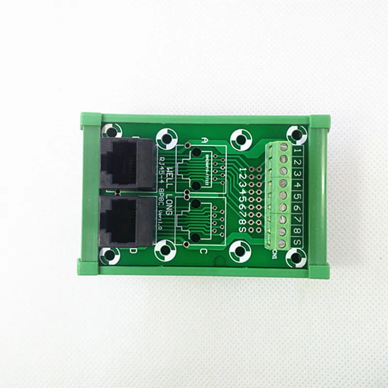 Модуль RJ45 с din рейкой разъем 8P8C 2 сторонняя шина Клеммная колодка разъем.|terminal