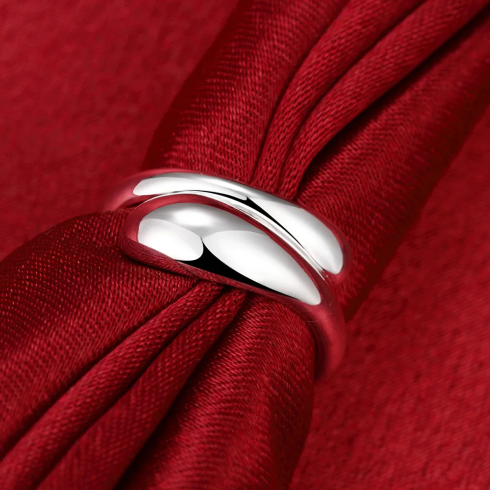 Open Double Round Head Ring Adjustable Classic Silver Color Water Drop Rings For Women | Украшения и аксессуары