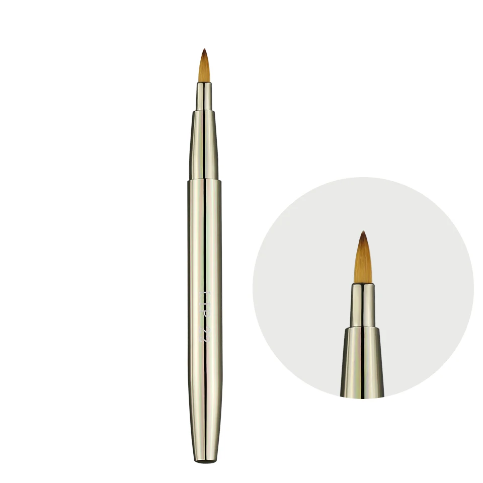 BEILI 22# Серебристые Металлические Короткие ручки мягкие синтетические волосы для губ косметические выдвижные кисти для макияжа 1 шт должны быть во время путешествия