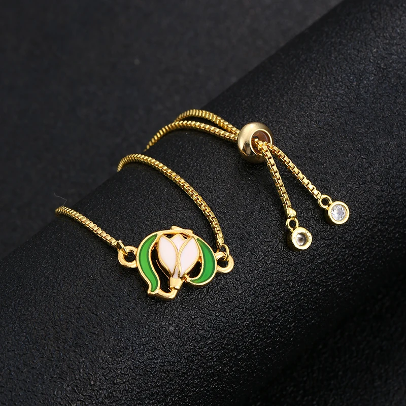 Glamour green flower garden plant lady summer fashion adjustable bracelet exquisite girl gift jewelry wholesale | Украшения и