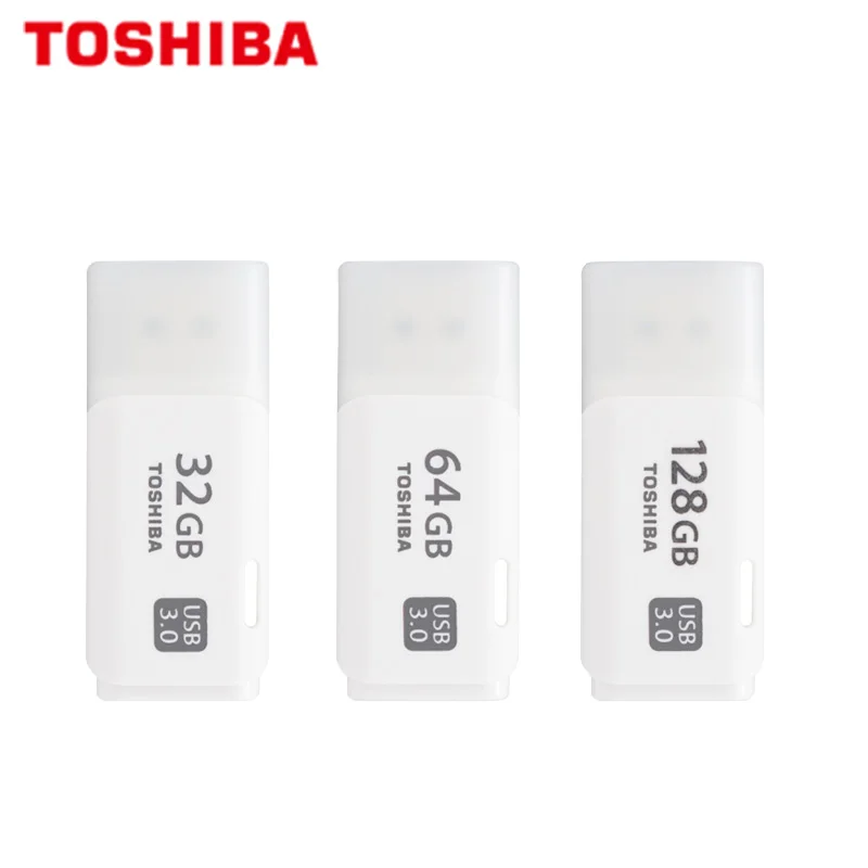 100% Оригинал TOSHIBA U301 USB 3 0 128 Гб 64 ГБ 32 флеш накопитель белый Флешка Мини карта памяти