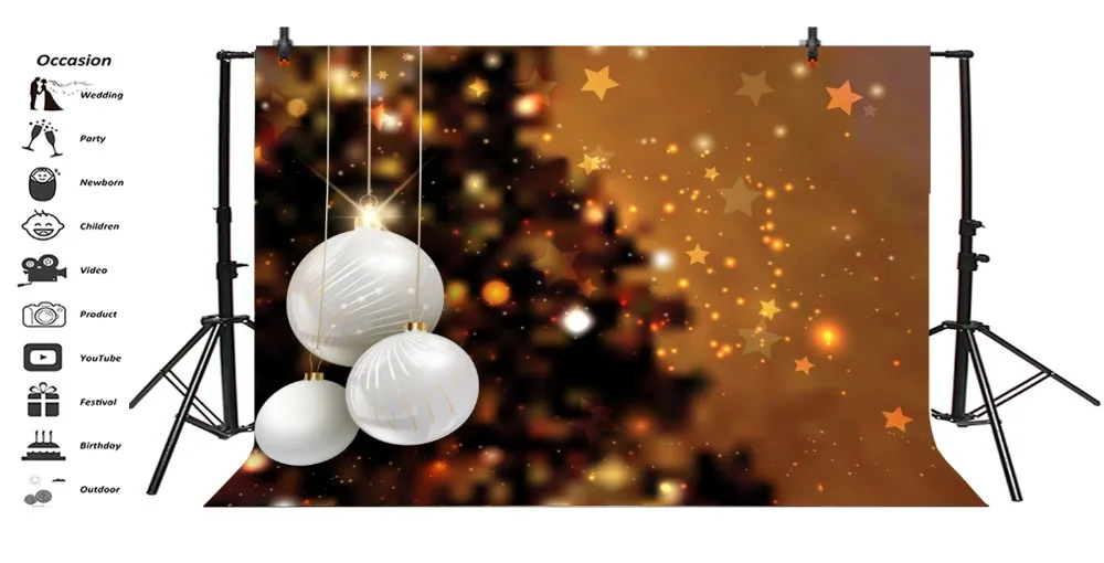 Laeacco фон для фотосъемки Рождественская безделушка с блестками костюм боевых