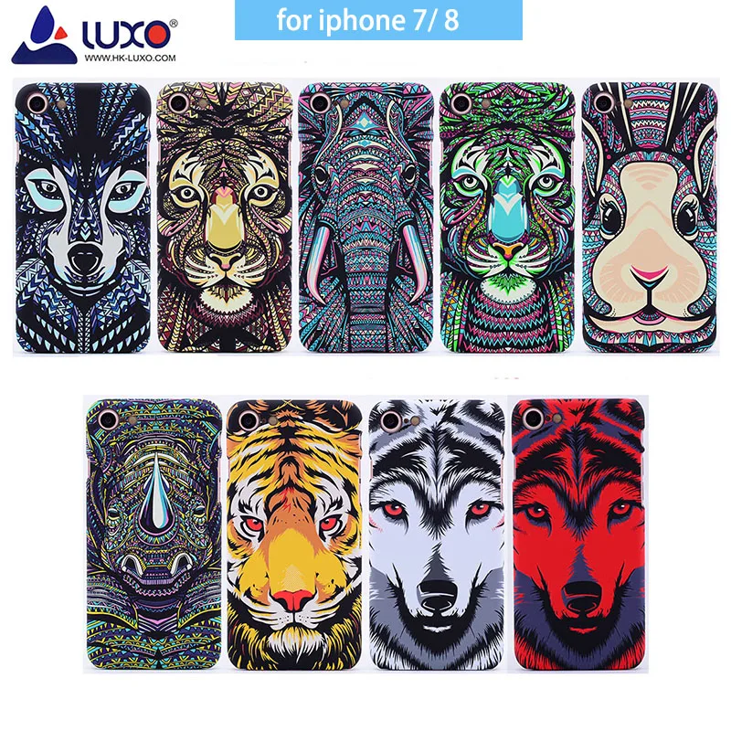 Для iPhone 7 iphone 8 Оригинал luxo лесной король ацтеков животные лица Лев волк Сова