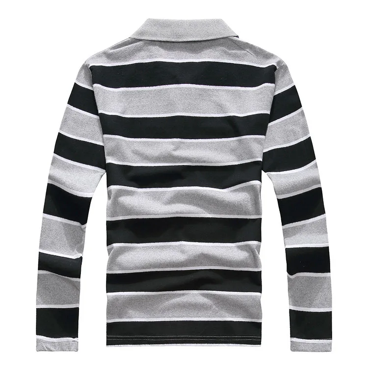 2015 New Arrival fashion Anti-pilling Cotton Full Casual Striped Loose Contrast Color Autumn And Winter Polo Men Shirts | Мужская одежда