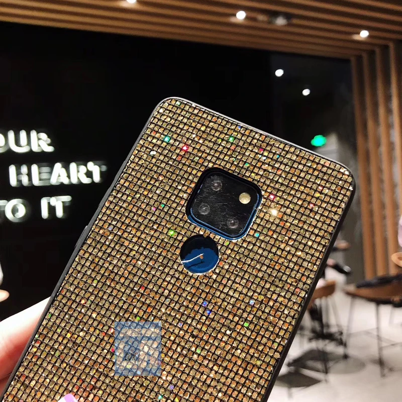 Роскошный блестящий силиконовый чехол с бриллиантами для huawei mate 20