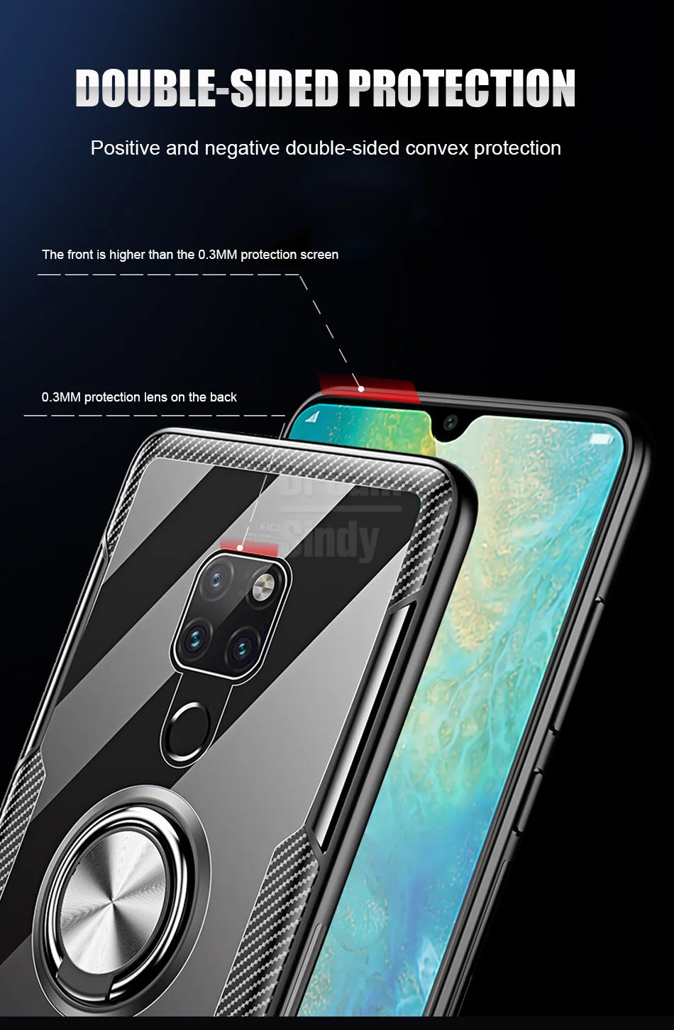 Роскошный Магнитный чехол с металлическим кольцом для huawei mate 20 Pro P20 Pro противоударный чехол для huawei P20 Lite mate 20 Lite чехол