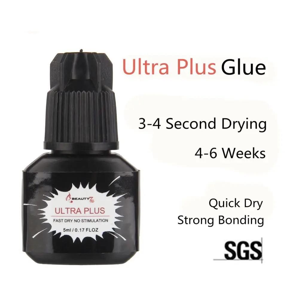 BEAUTY7 5 мл быстрого высыхания ресницы расширение клей Ultra Plus отдельных гель макияж