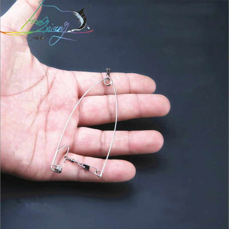 Автоматический пружинный крючок для рыбалки из нержавеющей стали универсальный
