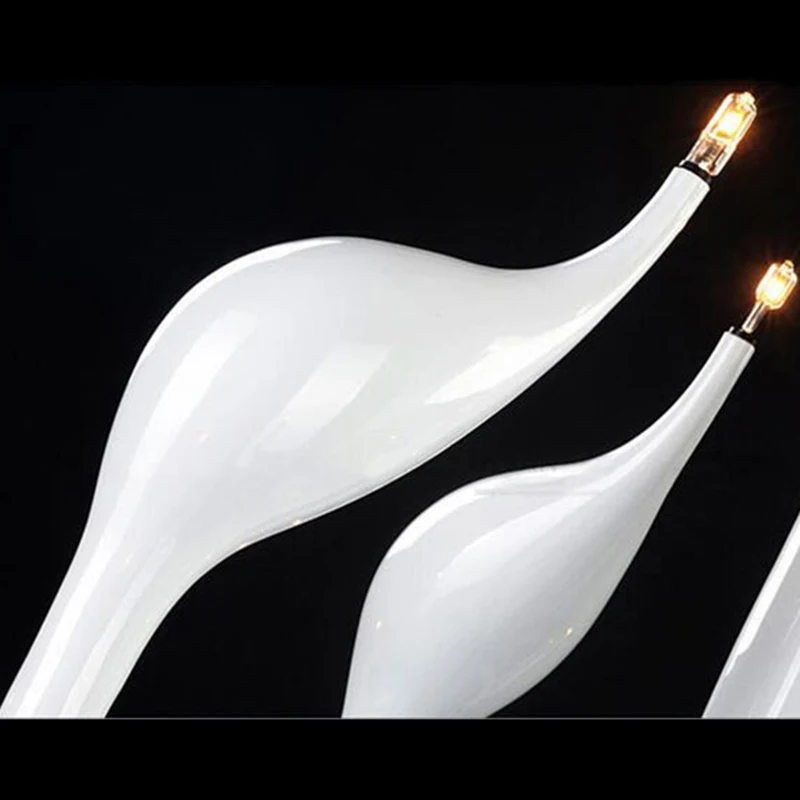 Новое поступление современная люстра большая белая Лебедь лампа Черная