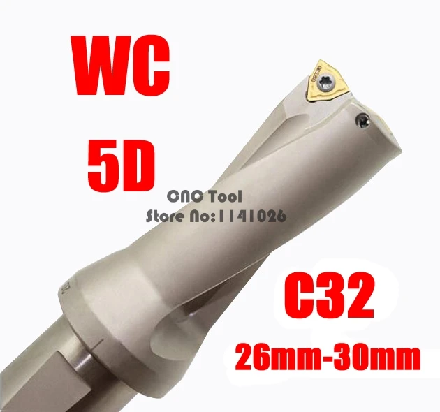 C32 5D U сверло 26 мм 27 28 29 30 WC SP индексируемая вставка сверла быстрое сверление