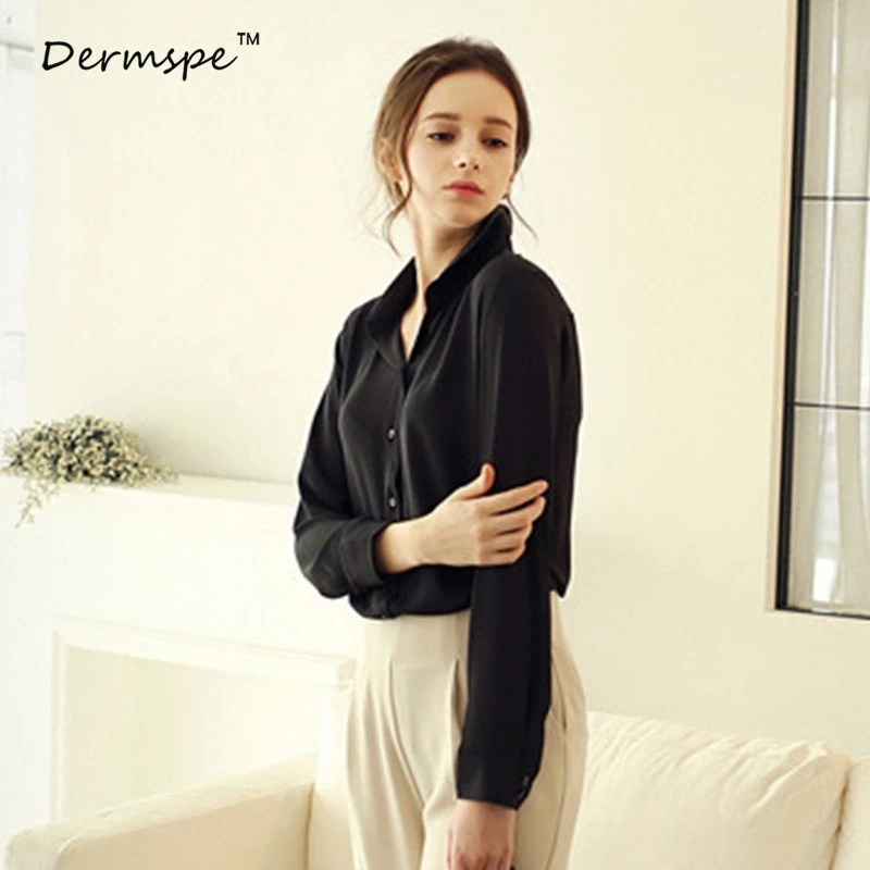6 цветов Повседневная обувь 2018 Для женщин рубашка шифон Blusas Femininas Топы элегантные
