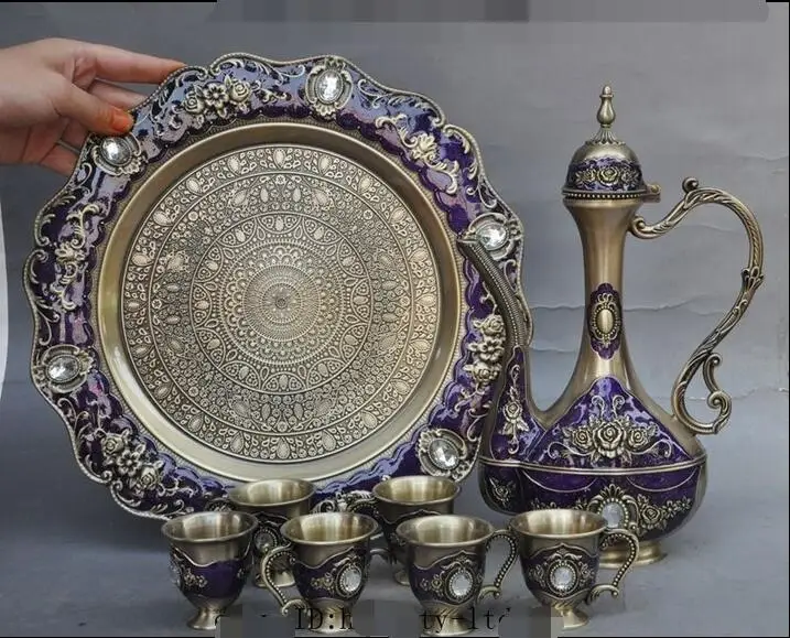 Китайская королевская Дворцовая медная перегородчатая эмаль с цветочной