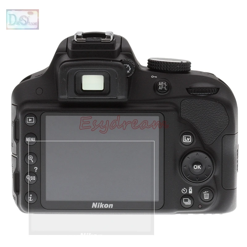 Self-adhesive Glass LCD Screen Protector Guard Cover for Nikon D3100 D3200 D3300 D3400 D3500 PENTAX K30 K50 Camera