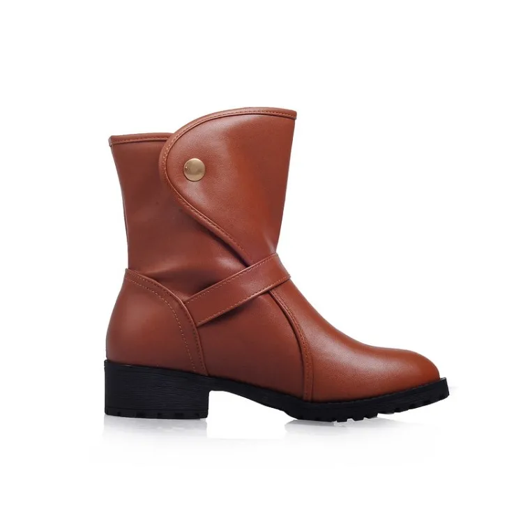 Женские ботильоны с пряжкой и круглым носком размеры 34 43|boots fashion|fashion bootsboots for woman |